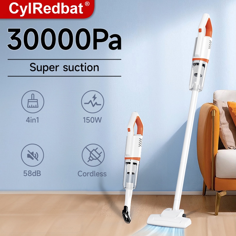 CylRedbat 4 in 1 Cordless Vacuum Cleaner 30000Pa Strong Suction Pressure Vacuum Wireless Vaccum Portable Vacum Rumah 吸尘机