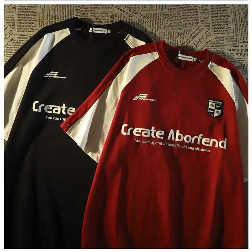 Luna shop【baggy tshirt women】【READY STOCK AT PERAK】Oversized t-shirt beautiful printed pattern retro short sleeve American style