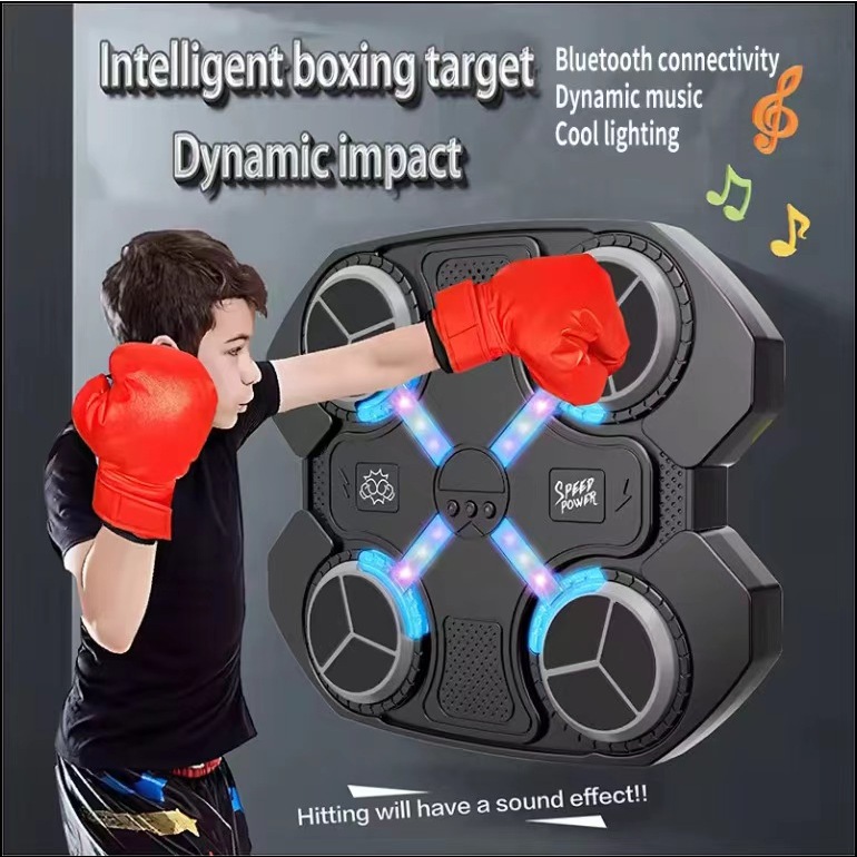 LED Reaction Goal Music Boxing Training FitnessTrainer Musical boxing machine Boxing wall target home training equipment Children's boxing target reaction target rhythm free boxing