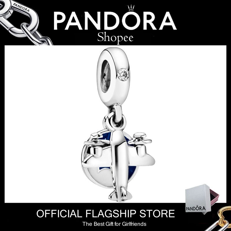 100% Authentic (with box) Pandora S925 sterling silver agent to purchase products birthday gift Propeller Plane Dangle Charm 798027CZ