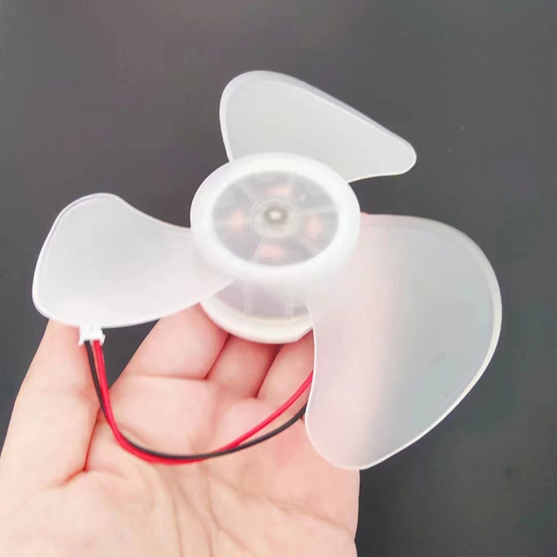 DC5-12V bruessless motor with 3 Leaves Clear Plastic Fan Blade Replacement for 5/6/8  Inch Pedestal Fan Table Fan Accessories