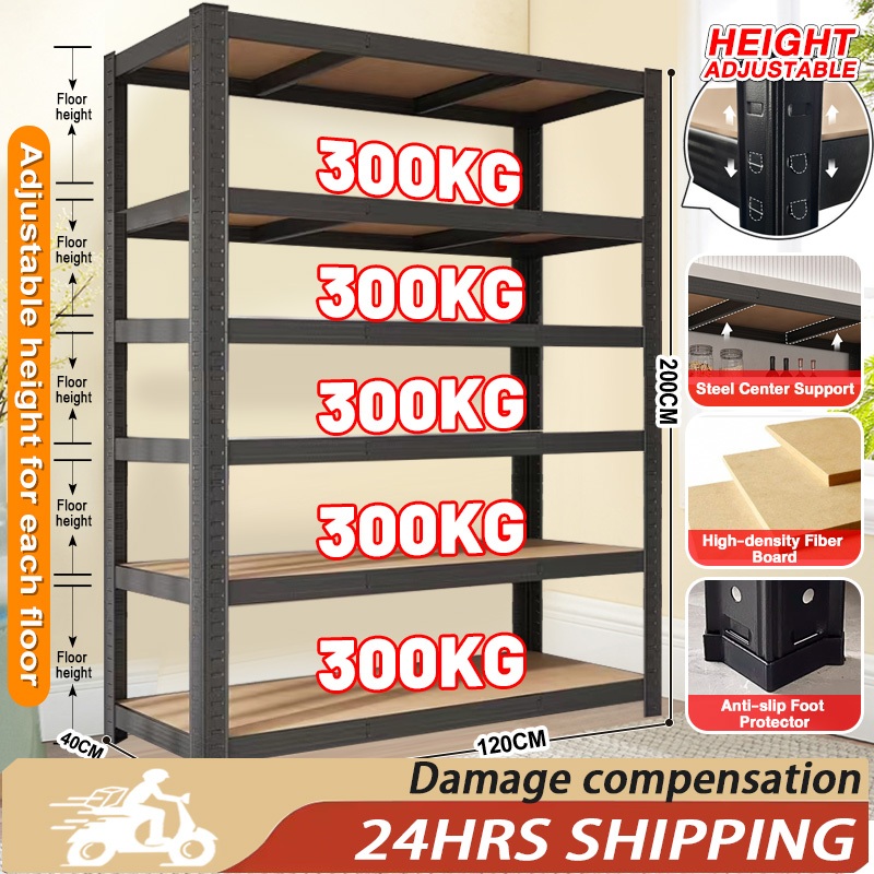 Adjustable 6 Layer Boltless Rack Shelf Rack Storage Rack Home kitchen Storage Rack Store & Warehouse Rack Rak Besi Serbaguna Bertingkat铁架/置物架