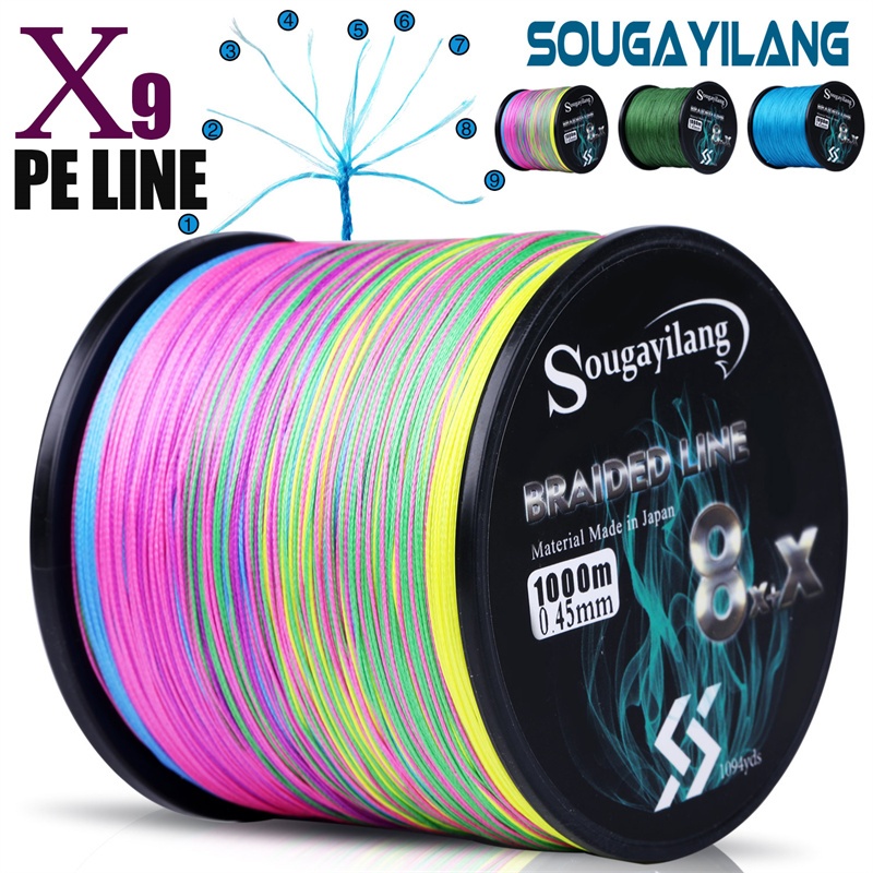 Sougayilang Super Strong Nine-Strand PE Braided Fishing Line  (300/500M/1000M)