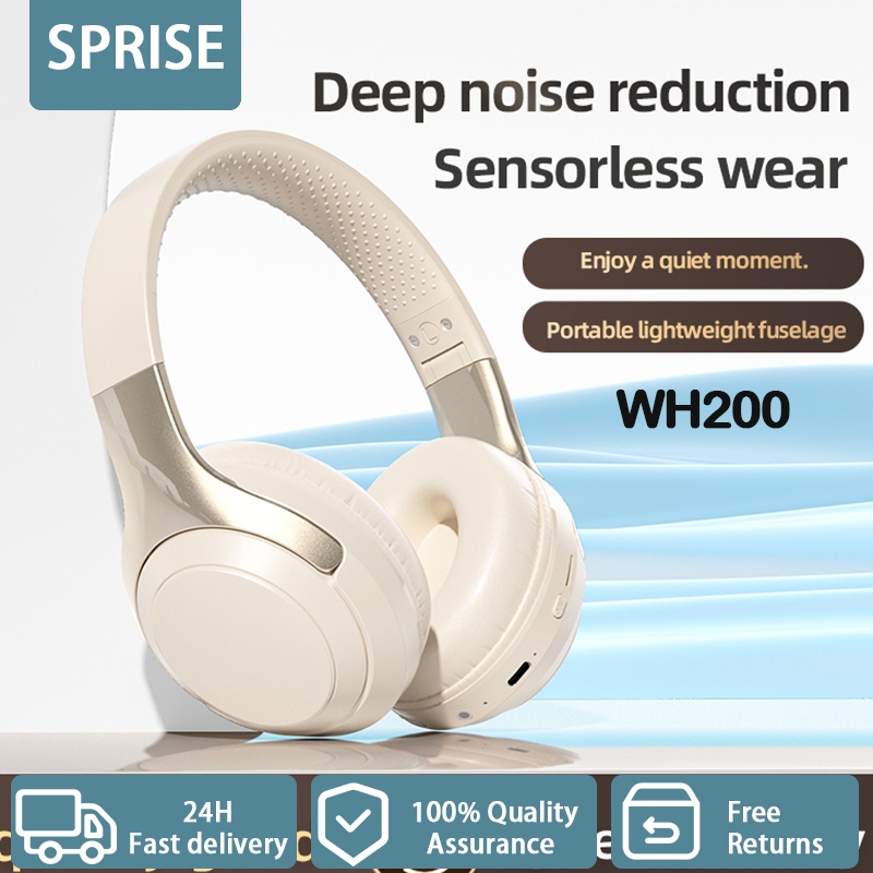 SPRISE WH200 Premium Bluetooth Headphone Earphone Wireless With Mic HiFi Gaming Music Foldable Over Ear Headset Sport AUX/TF