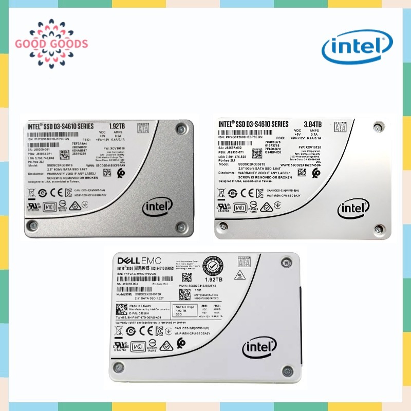 Intel D3 S4610 1.92TB 3.84TB 3D NAND TLC Solid State Drive(SSD)- 2.5" Internal - Sata 6Gb/s SSD SSDSC2KG038T8