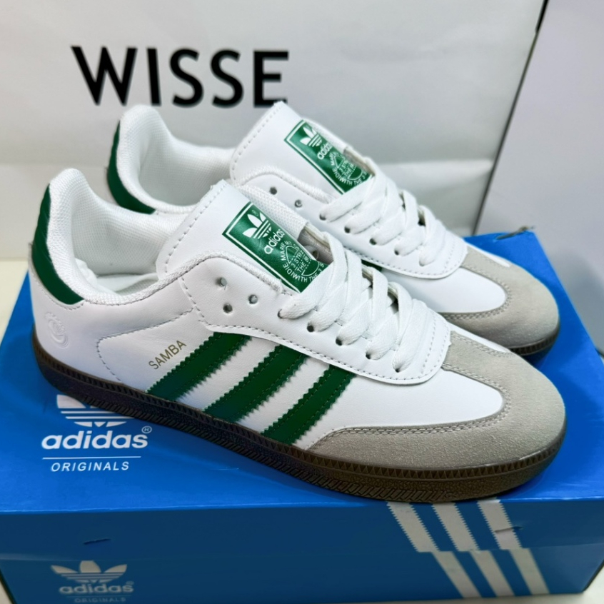 24 Hours Delivery German Training Shoes Sampa White Red Sports Shoes Fashion Casual Shoes Printed Small White Shoes Celebrity Same Style Student Outdoor Running Shoes