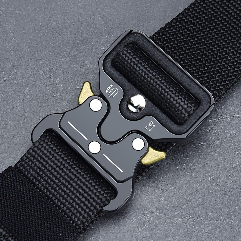 *READY STOCK AT MALAYSIA*New Men's Outdoor Buckle Belt Student Nylon Tactical Belt Automatic Buckle Sports Multifunctional Belt Tali Pinggang 腰带