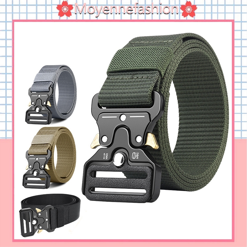 *READY STOCK* Men's Tactical Belt Fashionable And Casual Nylon Belt  Multifunctional Outdoor Military Training Belt Tali Pinggang Lelaki