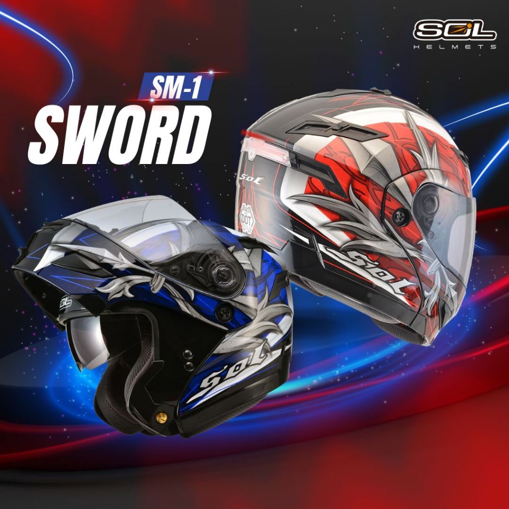 DOT Helmet Flip Up / MODULAR SM-1 SWORD - SOL HELMET Exclusive Distributor