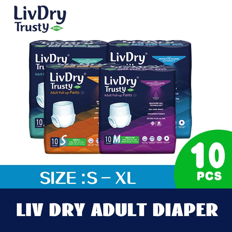 10 Pcs Japan Adult Diaper Adult Pull Up Pants S/M/L/XL Good Quality