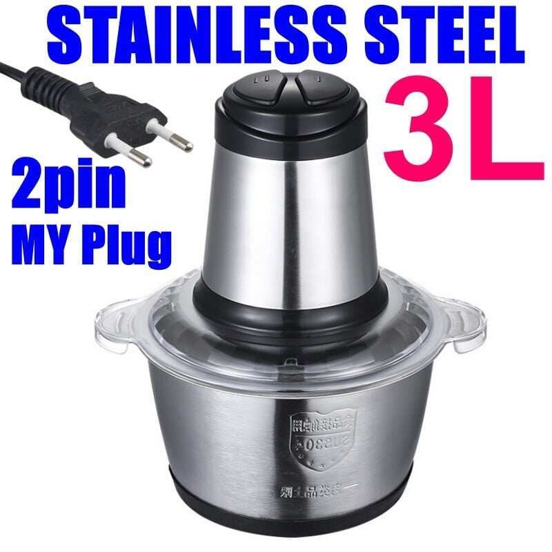 3l Meat Grinder Household Electric Stainless Steel Small Multi-Function Stuffing Stirring Garlic Mincer Meat Mincer Vegetable Machine al Blender Mix Food Meat Mincer Grinder