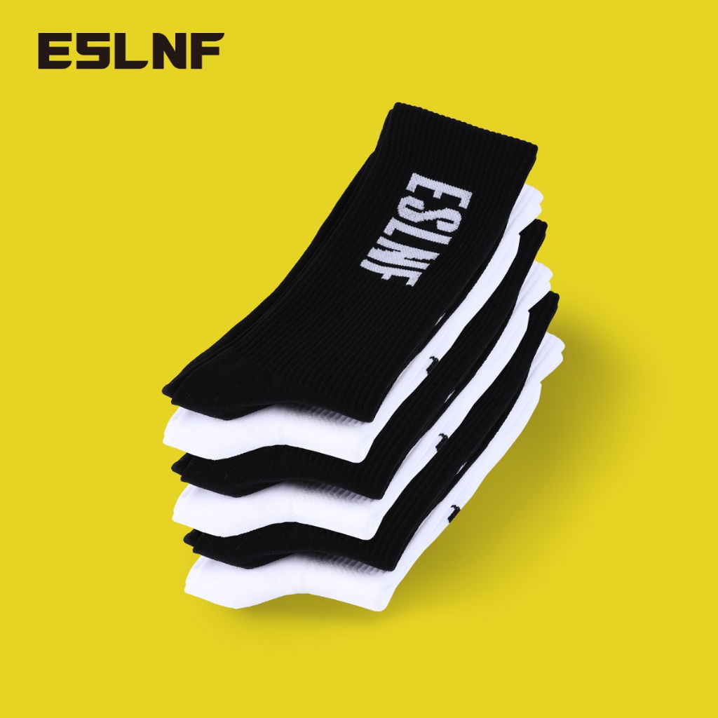 ESLNF Road Bike Cycling Socks Odor-Control, Breathable, Moisture-Wicking, Thick Terry Sole, Long-Cuff Design