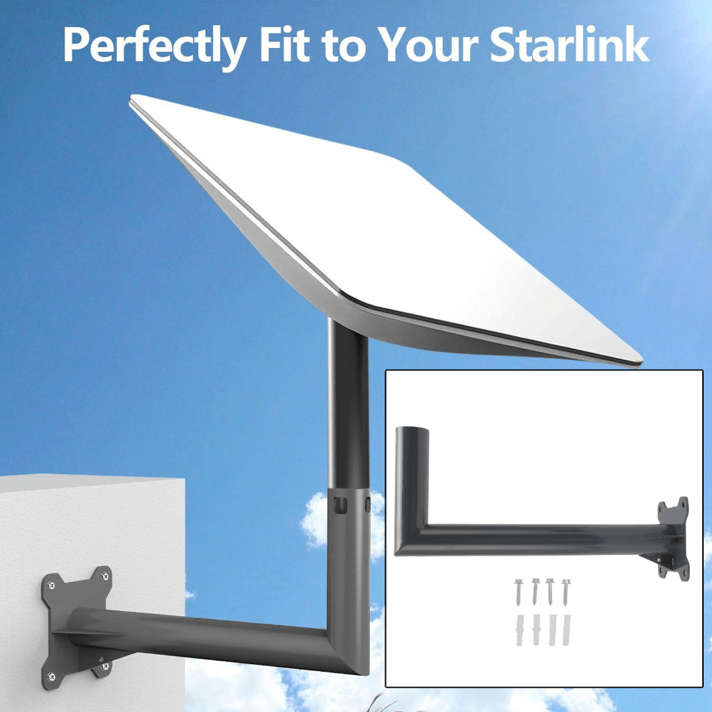 [CAK] Satellite Internet Mount Kit Professional Weatherproof Sturdy Safe Satellite Roof Mount For Starlink V2 Gray