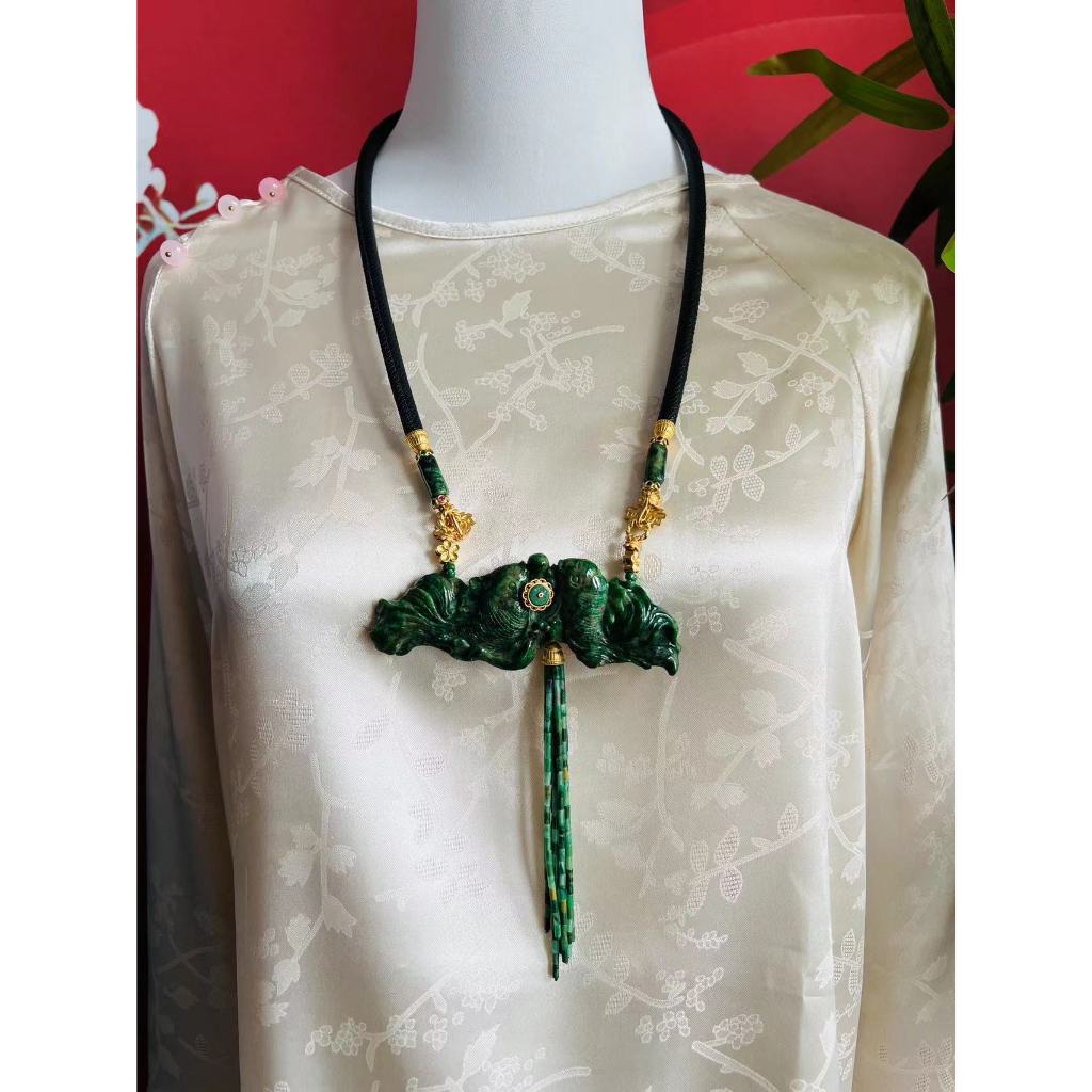 Qi Na Jewelry-Spicy Green Pisces Handmade DIY Design Style Set Chain