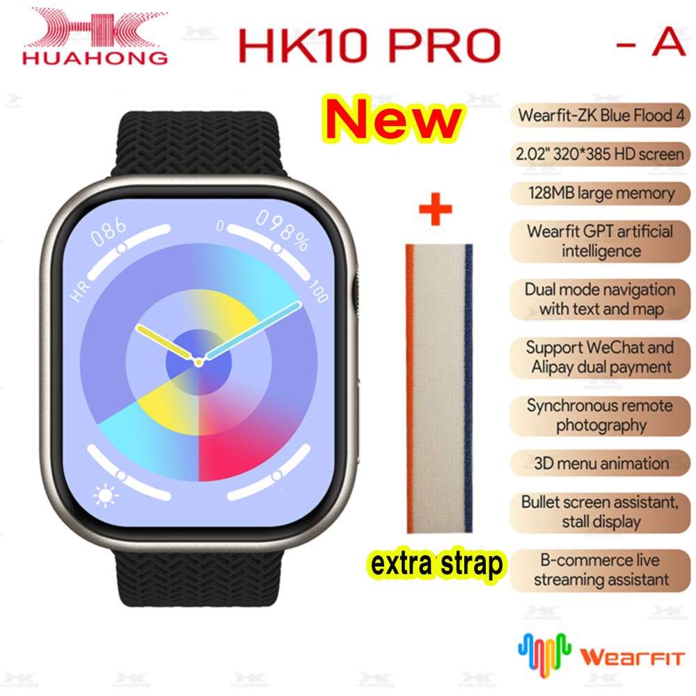 Newest HK10 Pro ChatGPT Smart Watch NFC Music Bluetooth Call Voice Assistant Sports SmartWatch Men Women