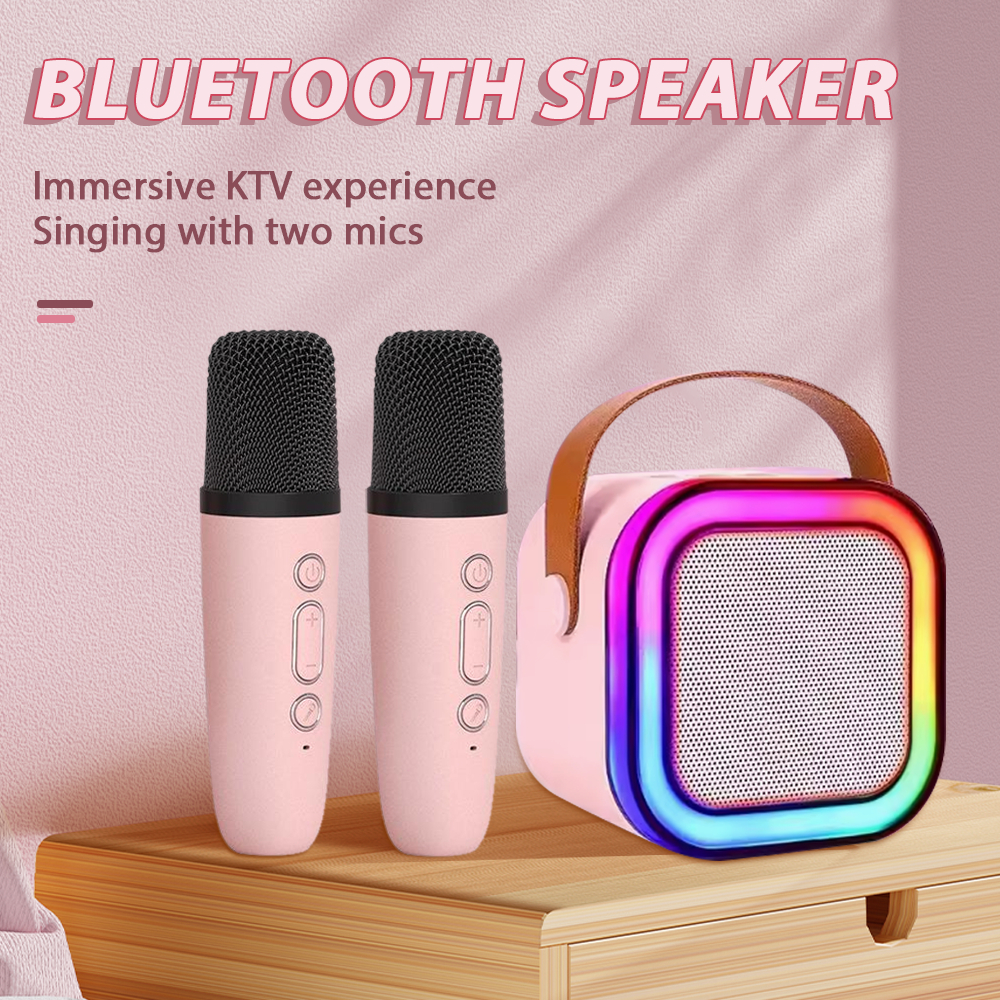K12 Mini Karaoke Wireless Audio Speaker Bluetooth Microphone Portable Home KTV With 1 Microphone