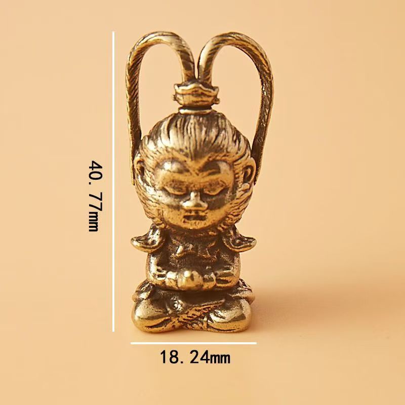 Black Myth Goku Golden Hoop Stick Brass Keychain Monkey King Ornaments Hot-selling Retro National Trendy Influencer