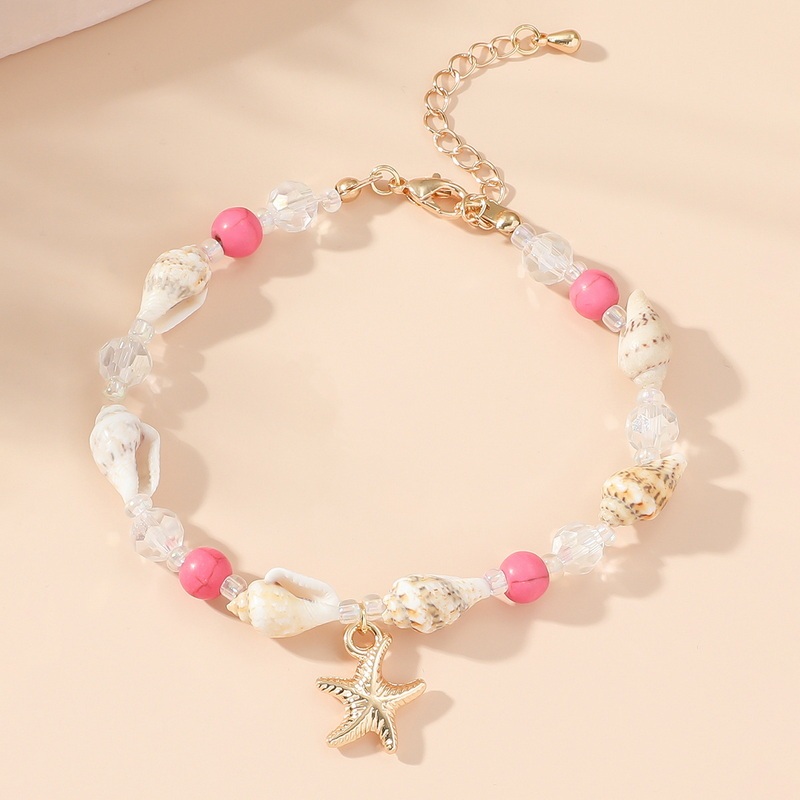 Fashion Handmade Boho Shell Conch Starfish Charm Crystal Beaded Bracelet Beach Friendship Jewelry Gifts For Women NEW