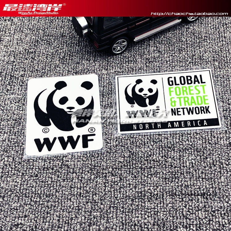 Car stickers, reflective car stickers, panda stickers, wildlife protection, world natural environment protection