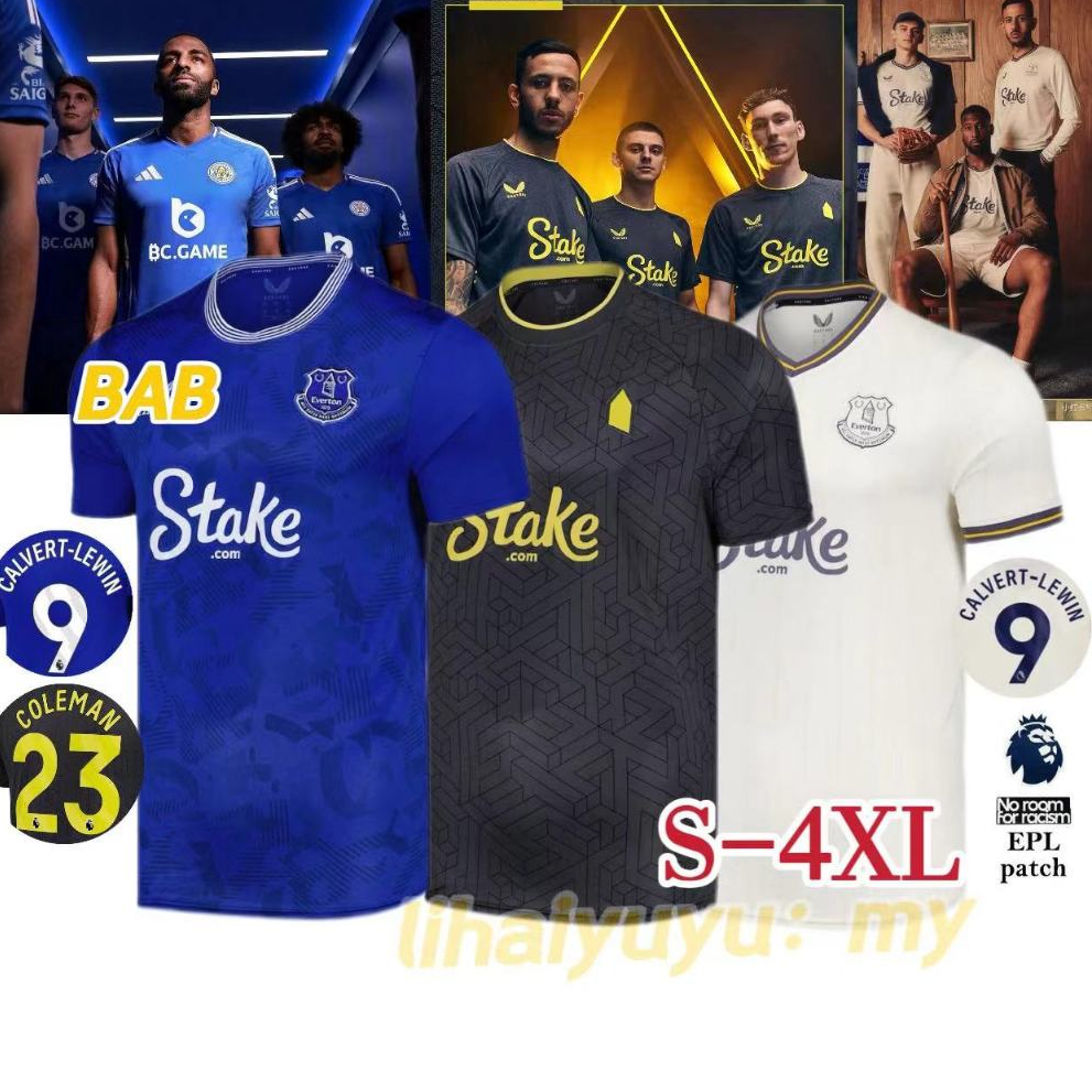 4XL fan version 24-25 Everton away home sports jacket, high-quality men's jersey in stock, available 24 hours a day, fast delivery