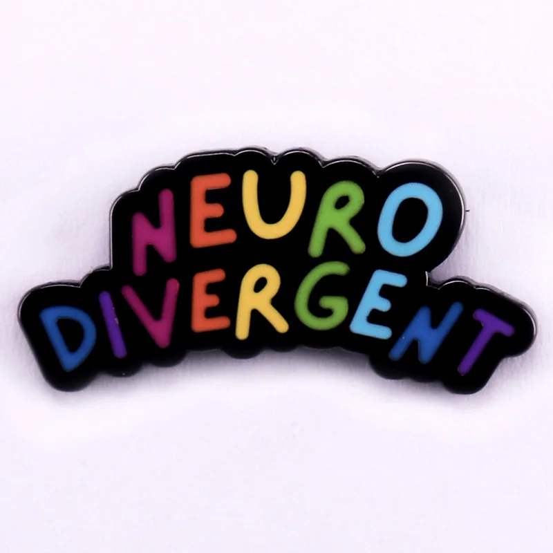 Neurodivergent Rainbow Enamel Pin Neurodiversity Badge Brooch Autistic ADHD Pride Jewelry Gift