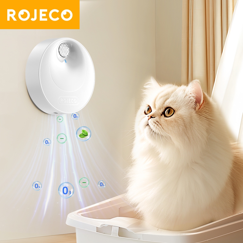 ROJECO Smart Cat Odor Purifier For Cat Litter Box Deodorizer Pet Toilet Air Purifier Dog Cat Litter Deodorant