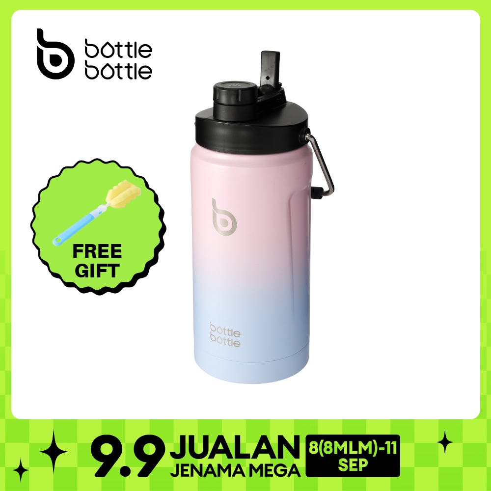 BOTTLE BOTTLE 2l Water Bottle Thermos With Handle 2000ml BPA Free Stainless Steel Sports Gym Big Drinking Bottle