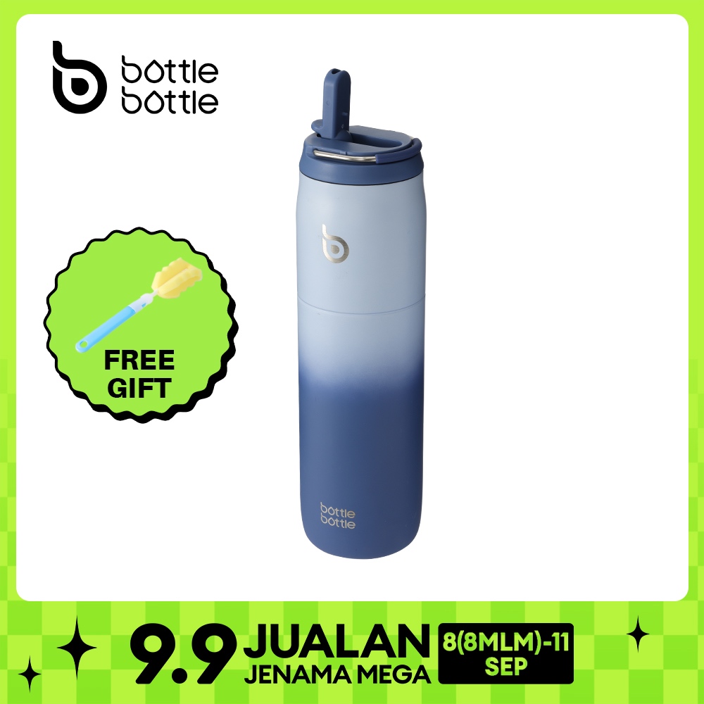 BOTTLE BOTTLE 32oz Stainless Steel Water Bottle with Straw and Lid, Vacuum Insulated Water Bottle Flask, Leak-Proof Wide Mouth Sports water bottle