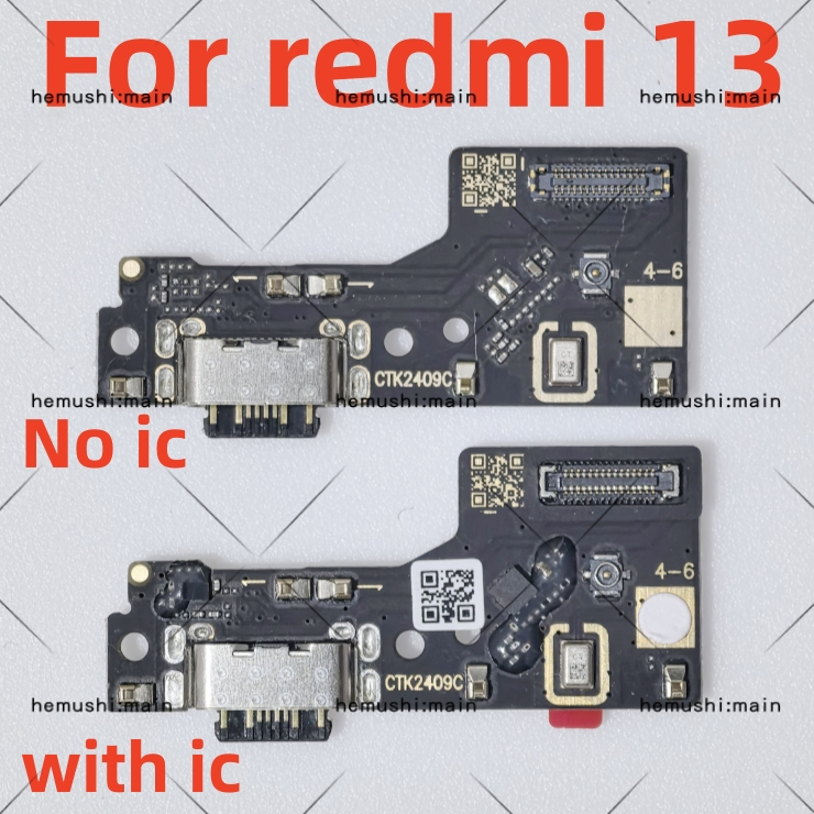 USB Charging charger port board for Redmi 13 Mainboard Flex USB Port ribbon flex Cable Phone Tail plug Data cable with ic