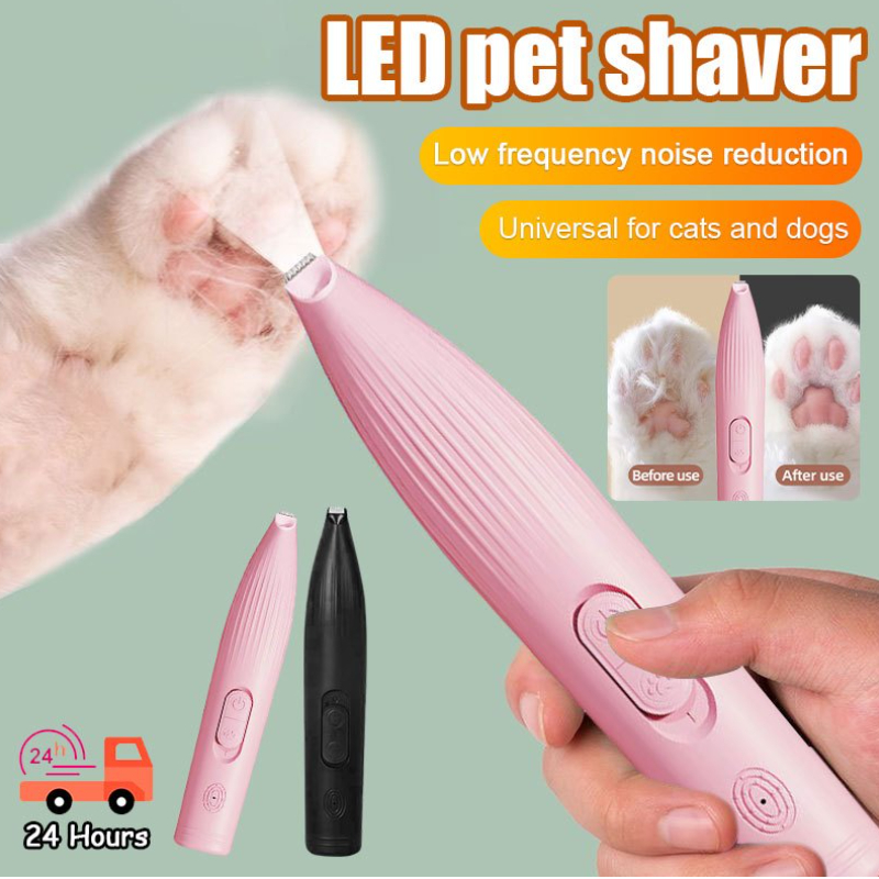 【Fast delivery】Dog Cat Foot Hair Trimmer Pet Paw Nail Grooming Clipper Electrical Cat Cutter Shearing Machine Rechargeable Shaver