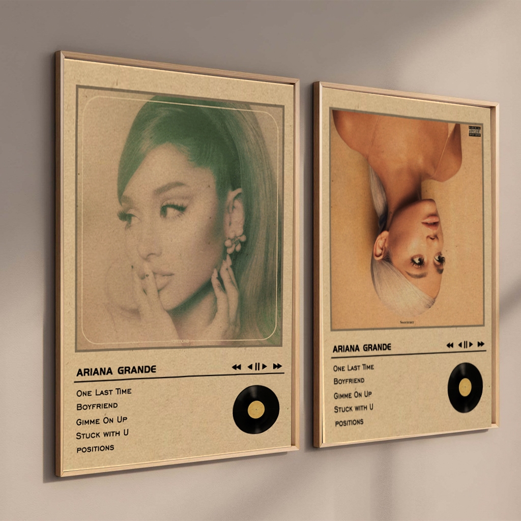 Hot Music Album Star Ariana Grande Poster Rock Poster Hip Hop Posters For Living Room kraft paper Painting Art Home Wall Decor Picture