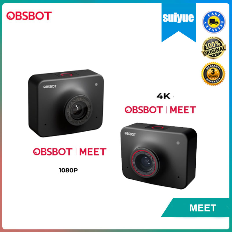 OBSBOT Meet 4K Webcam 4K Ultra HD AI-Powered Webcam 4K Video Conference Camera with AI Auto Framing Auto-Focus HDR