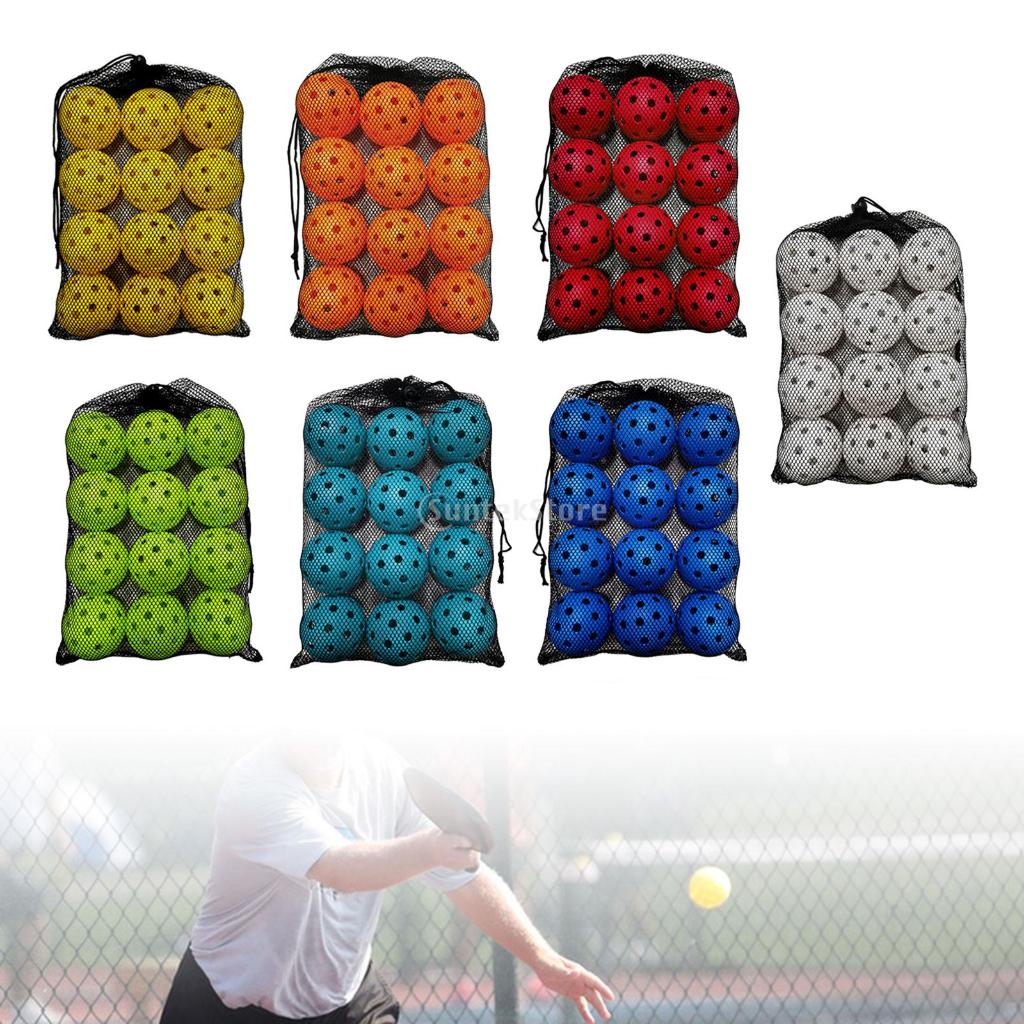 [MCA] 12 Pieces Pickleball Balls Fittings Specifically Designed Pickleball Competition for Indoor Outdoor
