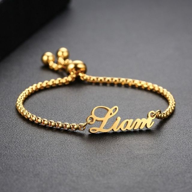 BONLAVIE【Name Custom Bracelet】 Personalized Name Bracelet Custom Unisex for Lover Gift