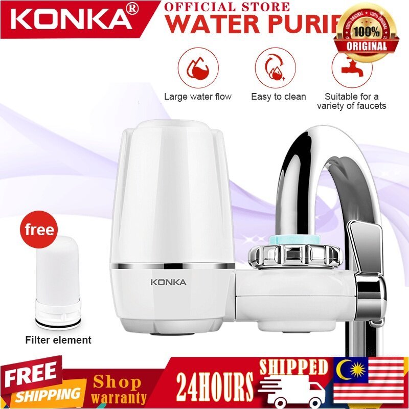 KONKA Tap Water Purifier Kitchen Faucet Washable Ceramic Percolator Water Filter Filtro Rust Bacteria Removal Replacement Filter Include Faucet Water Purifier Filters Nuclear waste