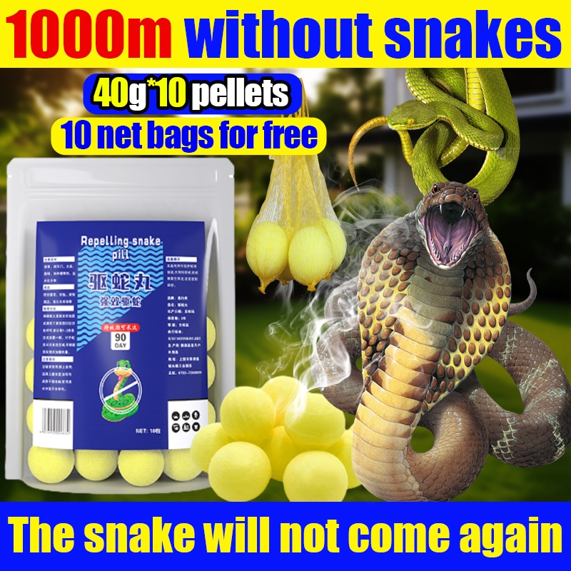 【1000 meters without snakes】belerang halau ular Pills Long-lasting effect snake repellent 40g*10 capsules penghalau ular 驱蛇 驅蛇 神器 Easy to carry and suitable for various scenarios It can also repel centipedes, lice, ants, spiders, scorpions, etc.