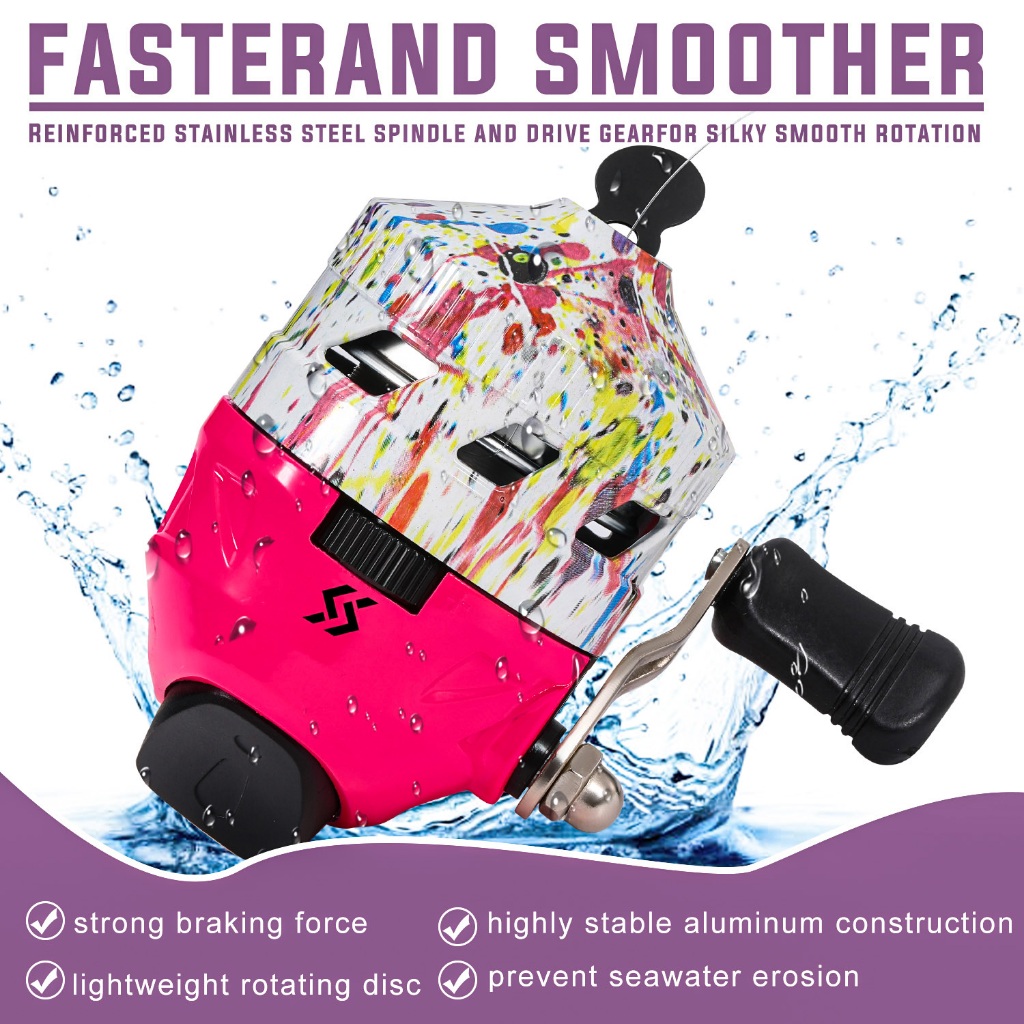 Sougayilang Bullet Wheel Gear Ratio 3.4:1 High Speed ​​Fishing Reel Brand New 4 Colors Available Metal Handle Fishing Reel Suitable for Freshwater Suitable for Beginners