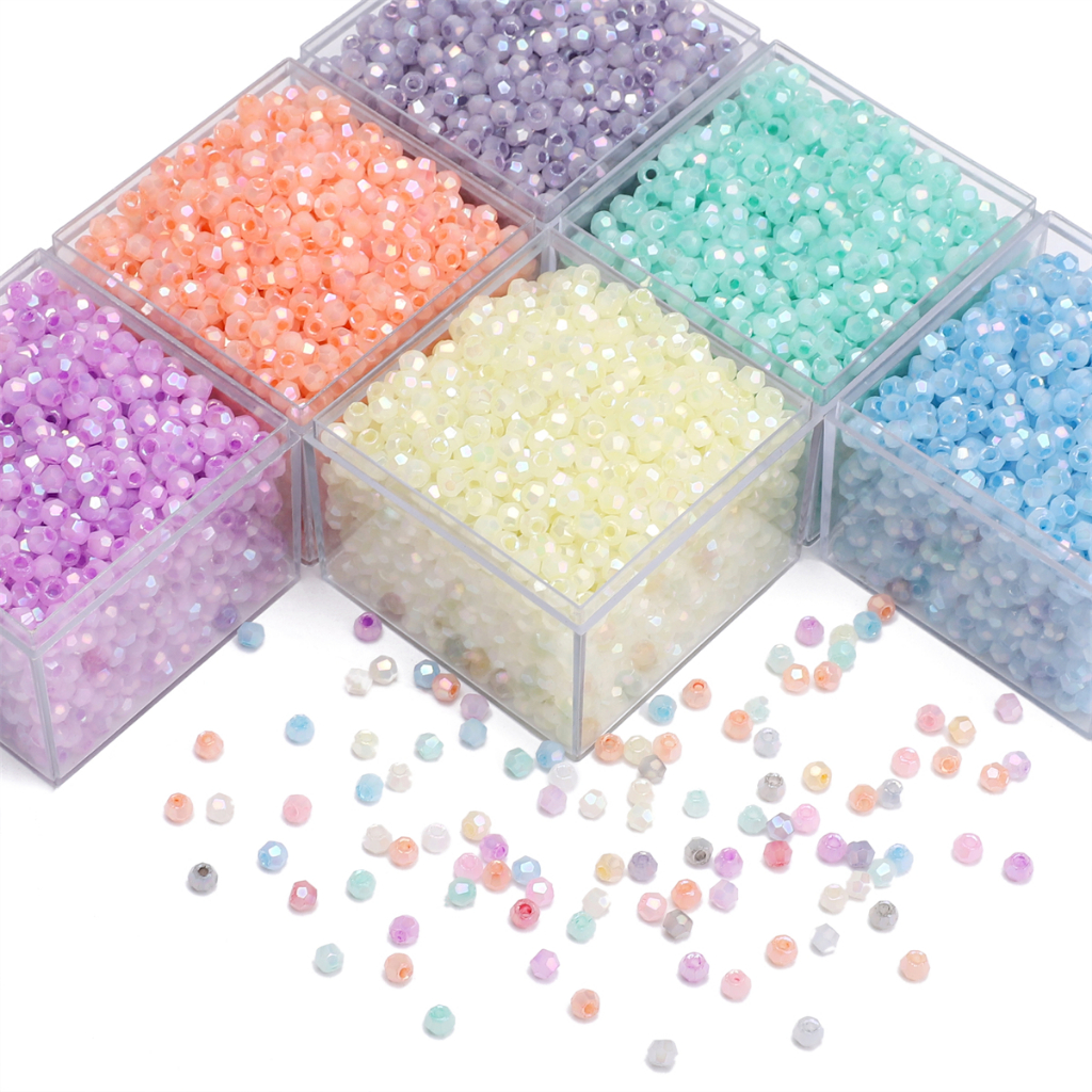 4mm 150pcs/Bag Glass Seed beads double-pointed Cloud Color For DIY Jewelry Necklace Bracelet Decorations Making