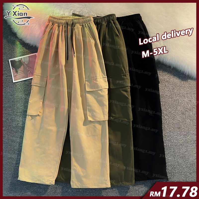 Korean Style Cargo Pants Women Plus Size Baggy Cargo Girl Pants Plus Size Girl Pants Ootd Cargo Pants Cargo Girl Pants Cargo Women Pants · Pants Women'S Side Pockets M-5XL