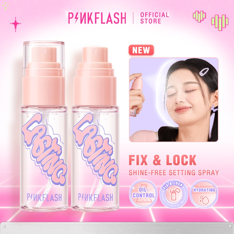 [Fast delivery] PINKFLASH Makeup Setting Spray Fix & lock Fast film forming Matte Oil-control Hydrating