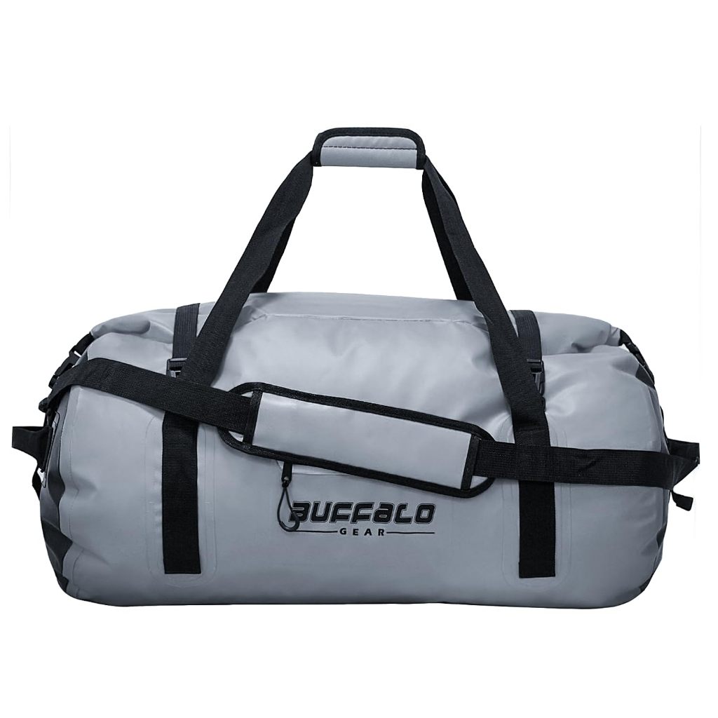 Buffalo Gear Waterproof Duffle Bag, 60L 80L Dry Bag Keep Your Gear Dry for Outdoor Travel Boating