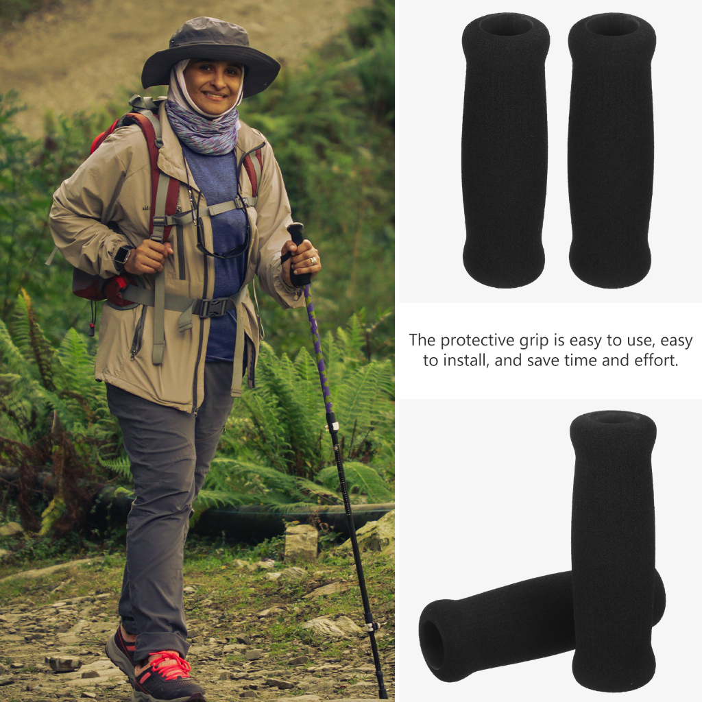 [Ready Stock] 3 Pcs Walking Stick Mobility Aids Elder Crutches Handle Cover Trekking Poles Non-slip Grip kanghaoxg