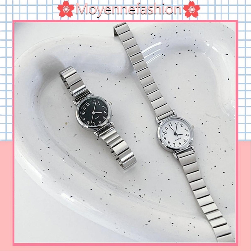 Women's Fashion Quartz Watch with Retro Design and Metal Strap - Silver & Black, Versatile Style