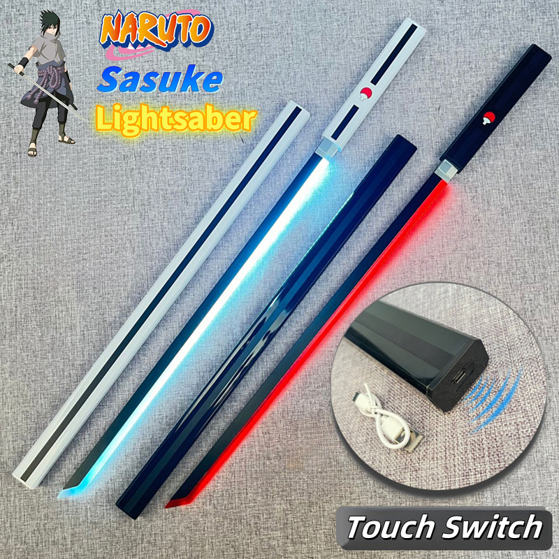 Anime Naruto Sasuke Bamboo Sword 100CM Rechargeable Glow Kusanagi COS Toys Katana for boys kids gift