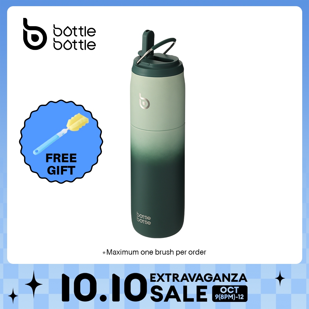 BOTTLE BOTTLE 32oz Stainless Steel Water Bottle with Straw and Lid, Vacuum Insulated Water Bottle Flask, Leak-Proof Wide Mouth Sports water bottle