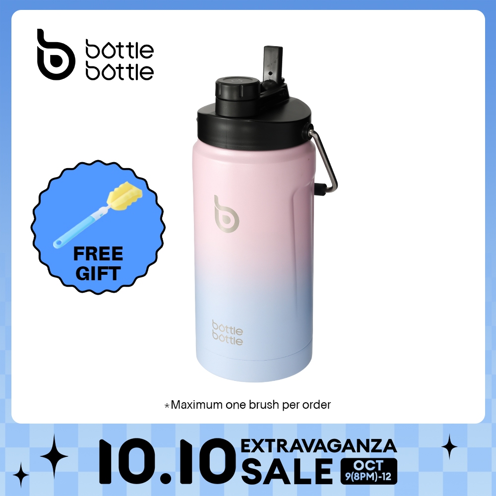 BOTTLE BOTTLE 2l Water Bottle Thermos With Handle 2000ml BPA Free Stainless Steel Sports Gym Big Drinking Bottle