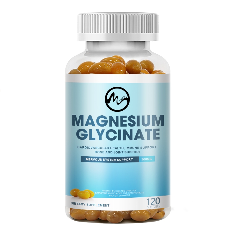 Minch Magnesium Glycinate Capsules 500mg Support Bone Immune System Support Heart Health Mineral Supplement