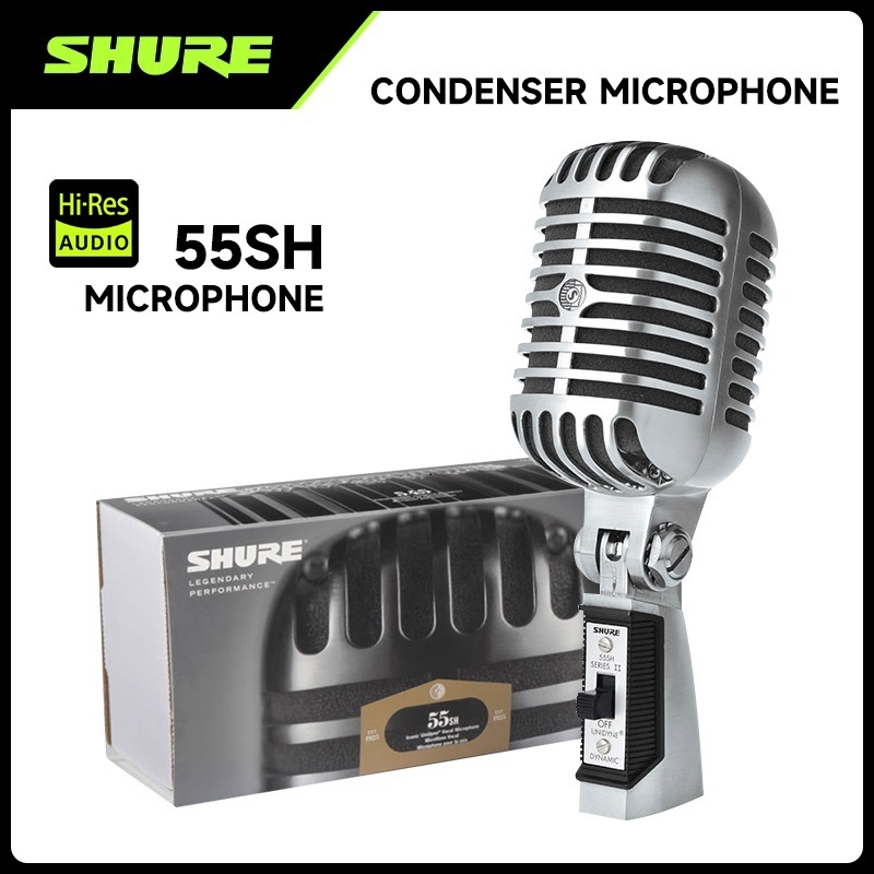 Shure/55sh Classic Retro Vocal Microphone, Elvis Microphone, Recording/KTV/Stage Performance/K Song/Rock Microphone