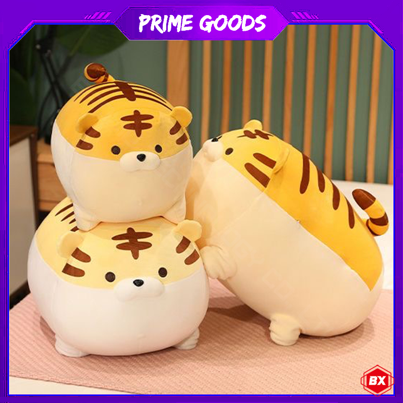 Cute Zodiac Fat Tiger Doll Soft Tiger Long Pillow Plush Toy Children's Doll Female Gift Shiba Inu Down Cotton Doll 40/50CM for a3 to 6 year old birthday gift pillow