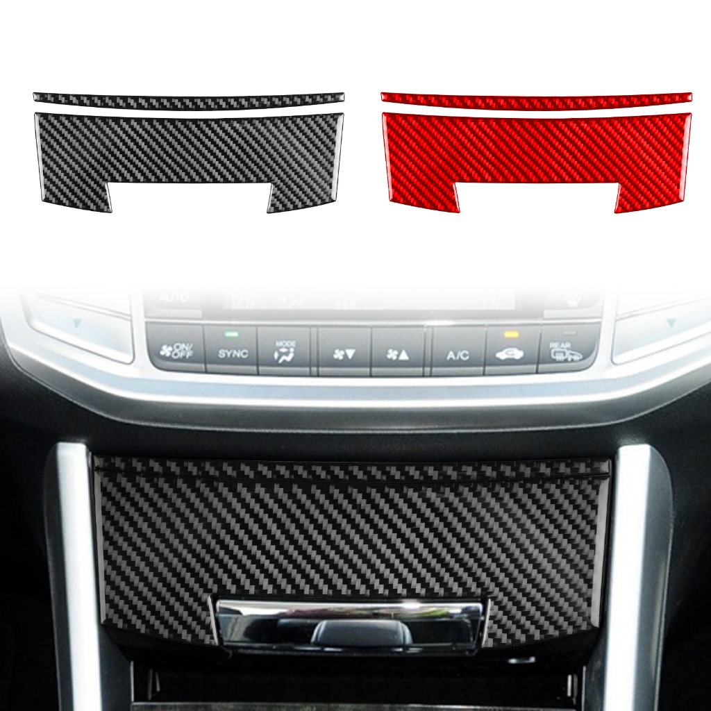 For Honda Accord 2013-2017 Carbon Fiber Interior Central Storage Box Cover Trim Spare Accessories